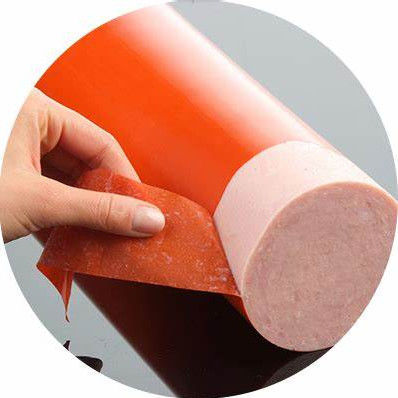 Printable dan disesuaikan Plastik buatan sausage casings Food Packing Film Pa / Pe Pvdc