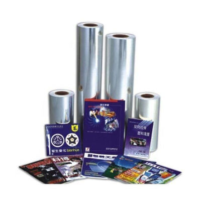 BOPP Plain Film Jumbo Roll PVDC Plastic Shrink Wrap Film Base Termal Tanpa Lem 12-80um