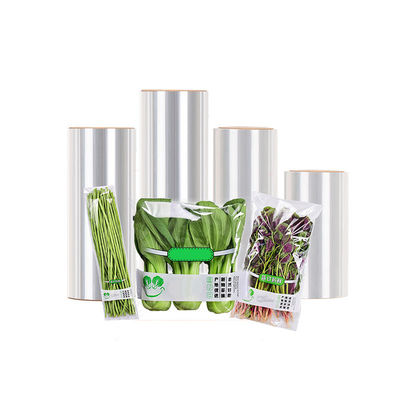 BOPP Plain Film Jumbo Roll PVDC Plastic Shrink Wrap Film Base Termal Tanpa Lem 12-80um