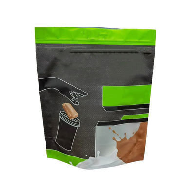 Whey Protein Bag dengan PVDC Coated KPET Moisture Proof Stand Up Zip Lock Gravure Printing