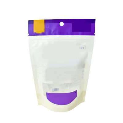 Matte Glossy Finish Stand Up Zipper Bag PVDC Polyester Laminated Untuk Pet Treat