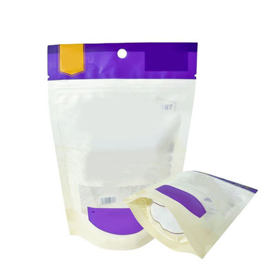 Matte Glossy Finish Stand Up Zipper Bag PVDC Polyester Laminated Untuk Pet Treat