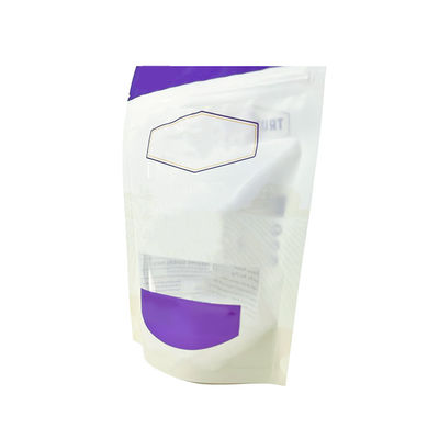 Matte Glossy Finish Stand Up Zipper Bag PVDC Polyester Laminated Untuk Pet Treat