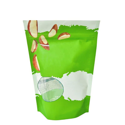 100 mic Smooth Gravure Zipper Coated PVDC Laminated Bags Untuk Dog Nuts And Snack Food Packaging