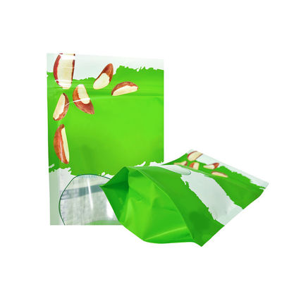 100 mic Smooth Gravure Zipper Coated PVDC Laminated Bags Untuk Dog Nuts And Snack Food Packaging