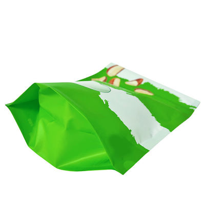 100 mic Smooth Gravure Zipper Coated PVDC Laminated Bags Untuk Dog Nuts And Snack Food Packaging