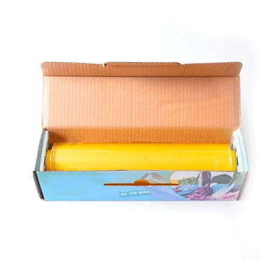 Pengelupasan makanan segar Film perekat PVDC transparan Film perekat Slide Cutter Stretch Film