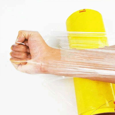 Home Food Cling Wrap Film Plastik PVC / PVDC / PE / LDPE Cling Film Dengan Slide Cutter