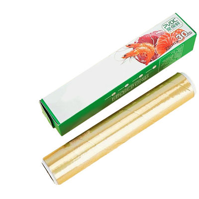 Fresh Safe Transparent PVDC Food Wrap Cling Film Roll Untuk Sayuran Disesuaikan