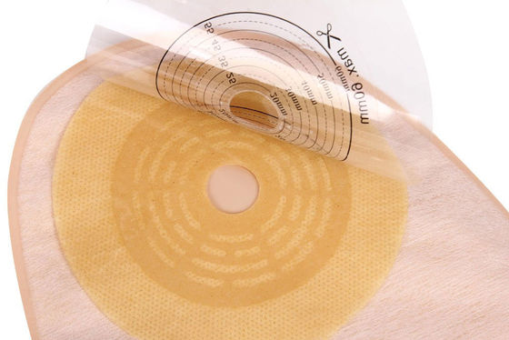 Kantong Ostomi Buka Kantong Clamp Penutupan Drainable 15-60mm Beige