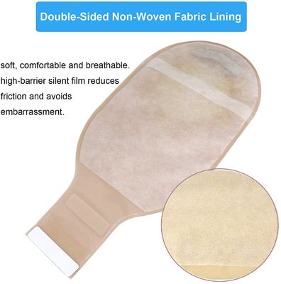 Satu / Dua Bagian 15-80mm Colostomy Tas sekali pakai Tanpa / Dengan Karbon Aktif
