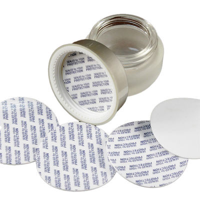 Plastik PVDC Foam Skim Seal Cap Liner Untuk Botol Cap Seal Non Spill fleksibilitas