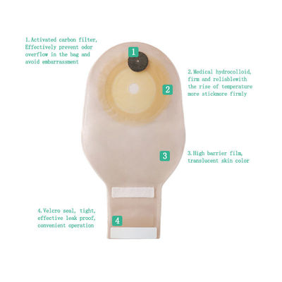 High Barrier Soft PVDC 1 Piece Colostomy Bag Ostomy Disposal Colostomy Bag Buka