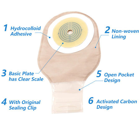 Medical Reusable Disposable Colostomy Bag Stoma Berbagai Jenis Colostomy Bag Film penghalang tinggi