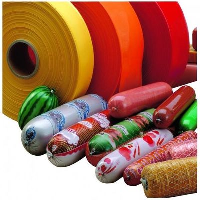 Roll Flat PVDC Plastik Sosis Casing Film Lebar 140mm 180mm