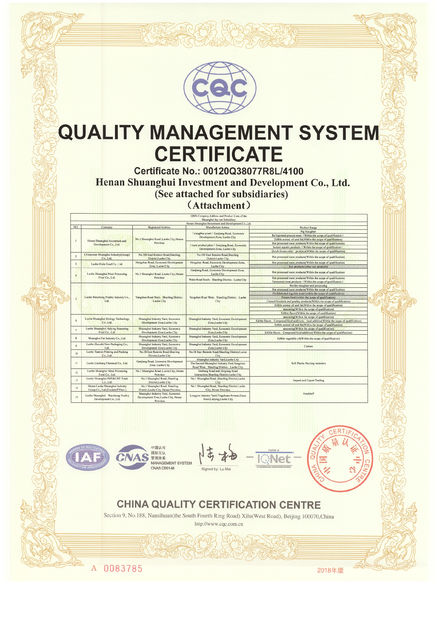 Cina Luohe Lianbang Chemical Co., Ltd. Sertifikasi