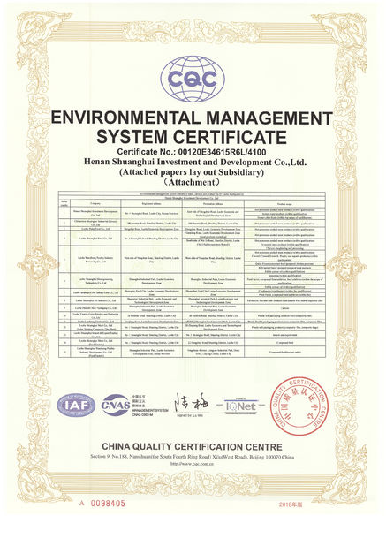 Cina Luohe Lianbang Chemical Co., Ltd. Sertifikasi